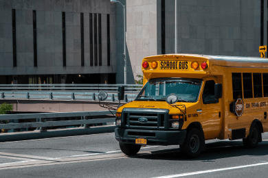 school bus with video telematics